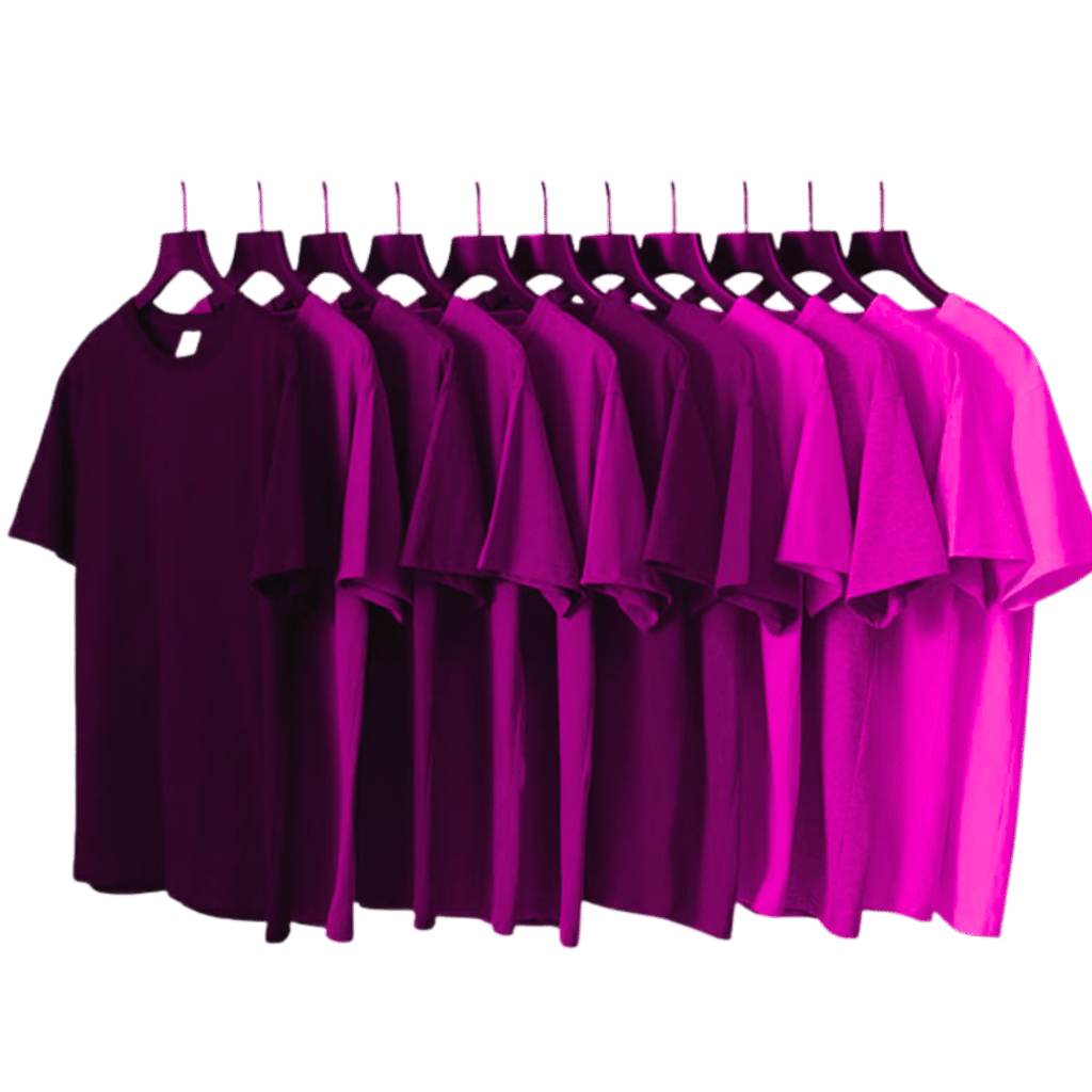 blusas cor de rosa no cabide